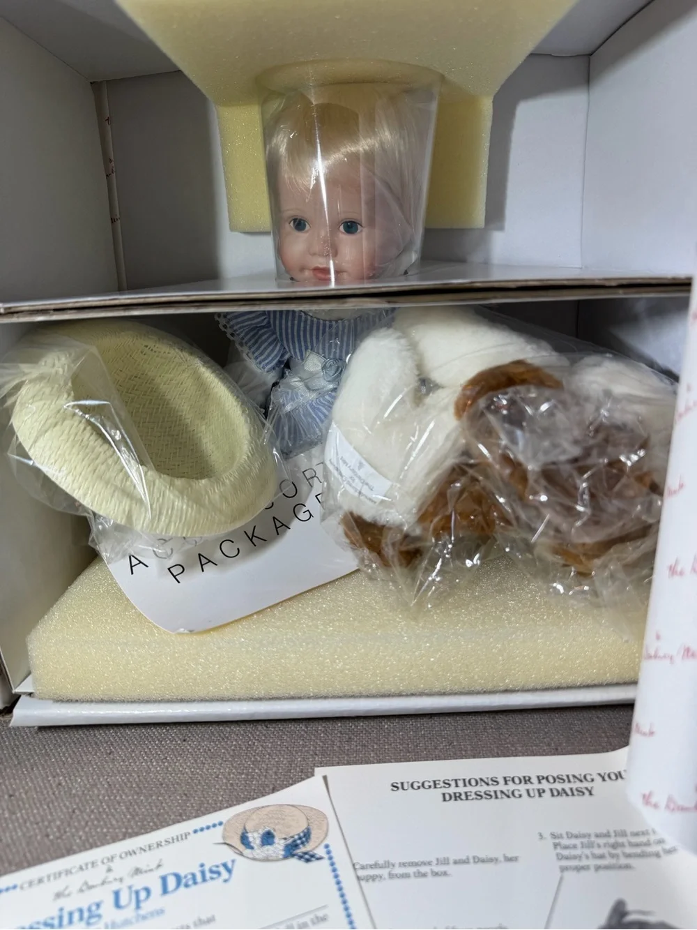 Danbury Mint porcelain doll Dressing up Daisy by Elke Hutchins